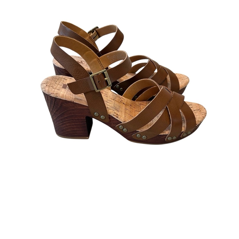KORKS Naomi Boho Studded Platform Sandals, Box Included, Brown, Size 8